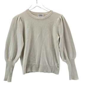 27 Miles Sweater Womens XS Ivory Wool Cashmere Sparkle‎ Glitter Sequins Designer